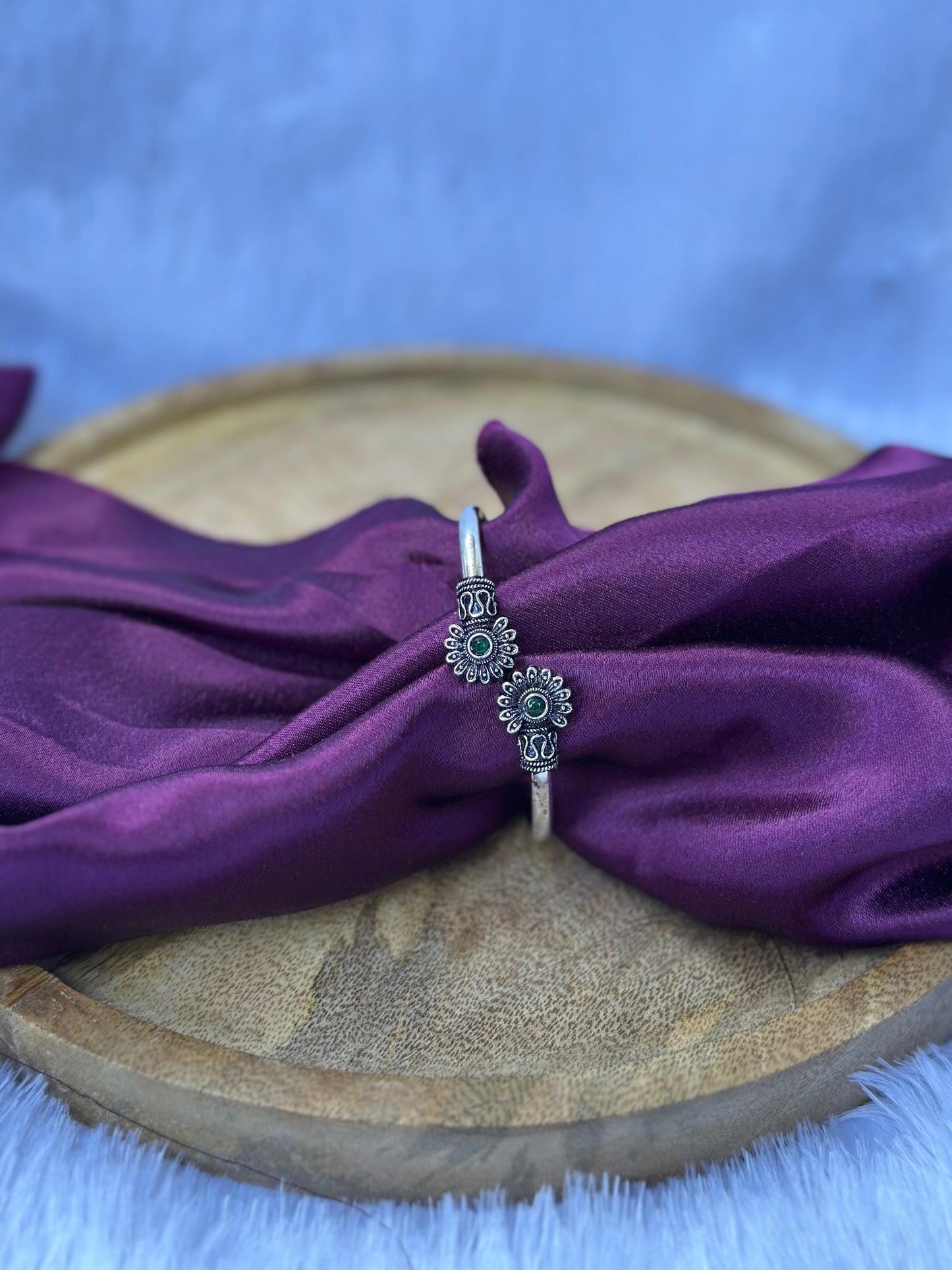 Oxidised Floral Bracelet