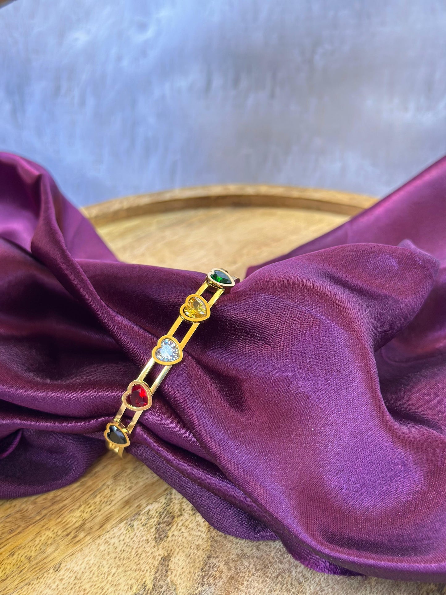 Radiant Hearts Gemstone Bracelet