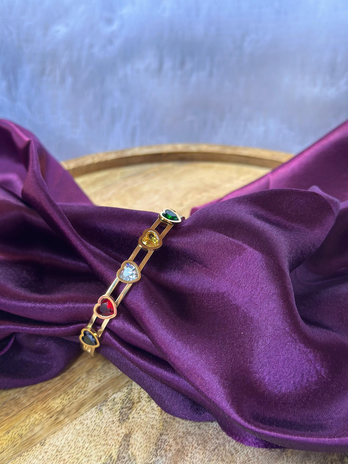 Radiant Hearts Gemstone Bracelet
