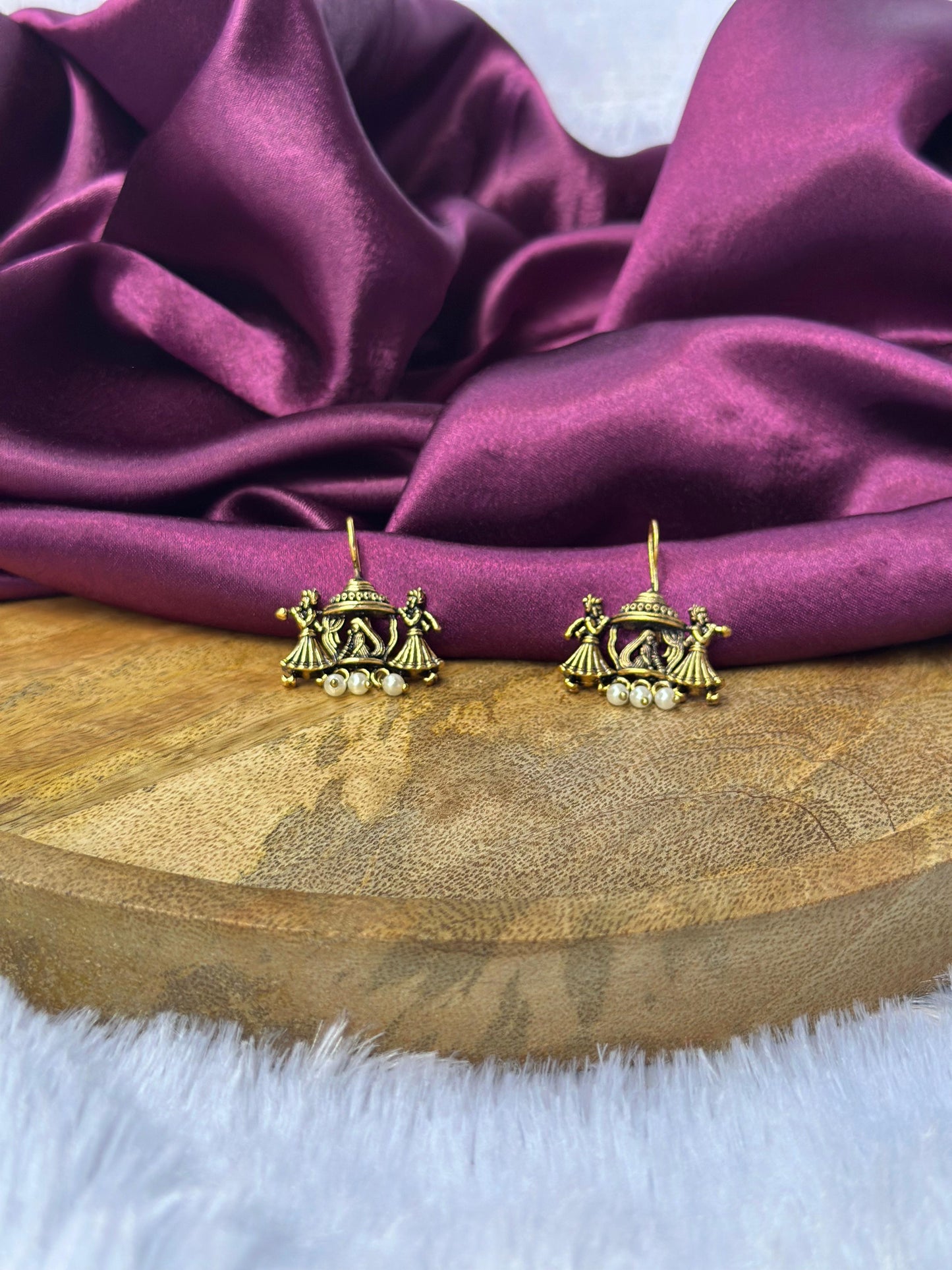 Heritage Gold-Plated Palanquin Bride Earrings