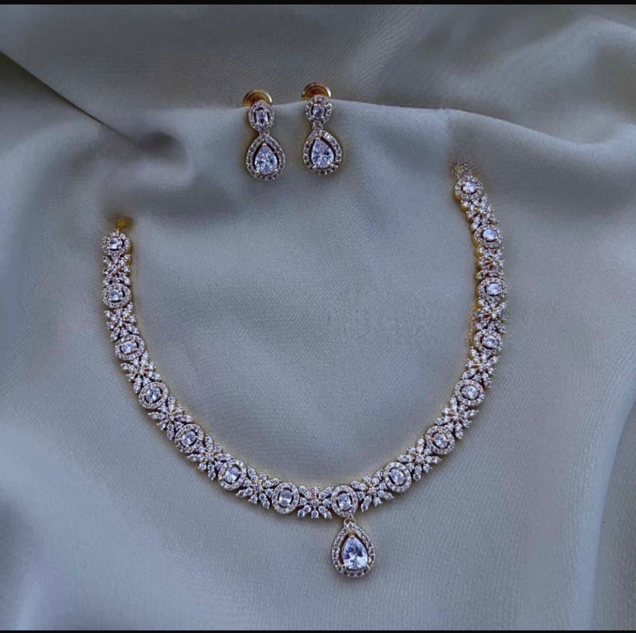 Ruby Radiance Gold-Plated Necklace Set
