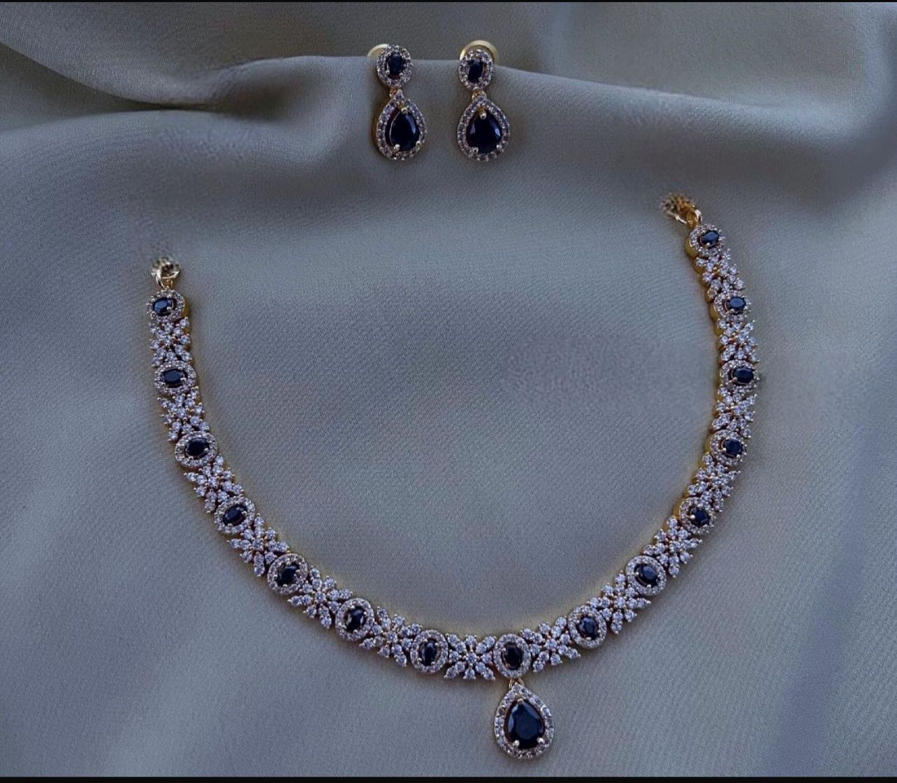 Ruby Radiance Gold-Plated Necklace Set
