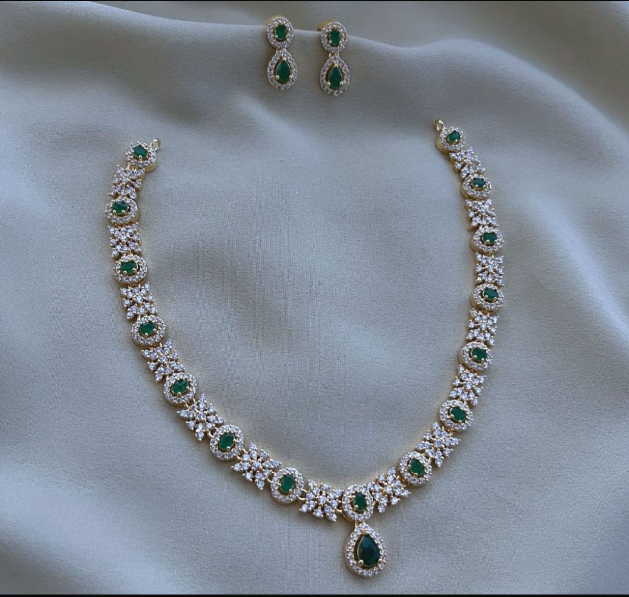Ruby Radiance Gold-Plated Necklace Set