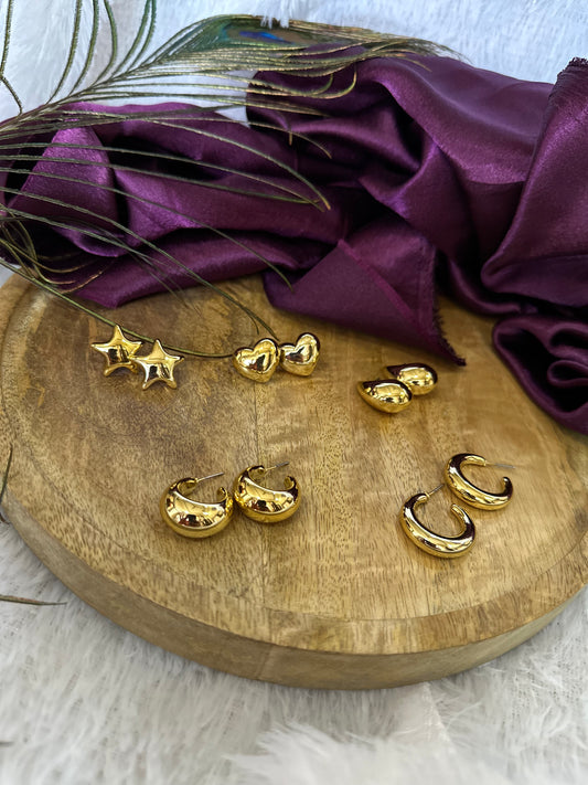 Golden Essential Earrings Set Korean Earrings